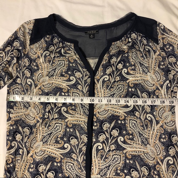 Lucky Brand Paisley Blouse - Picture 7 of 8